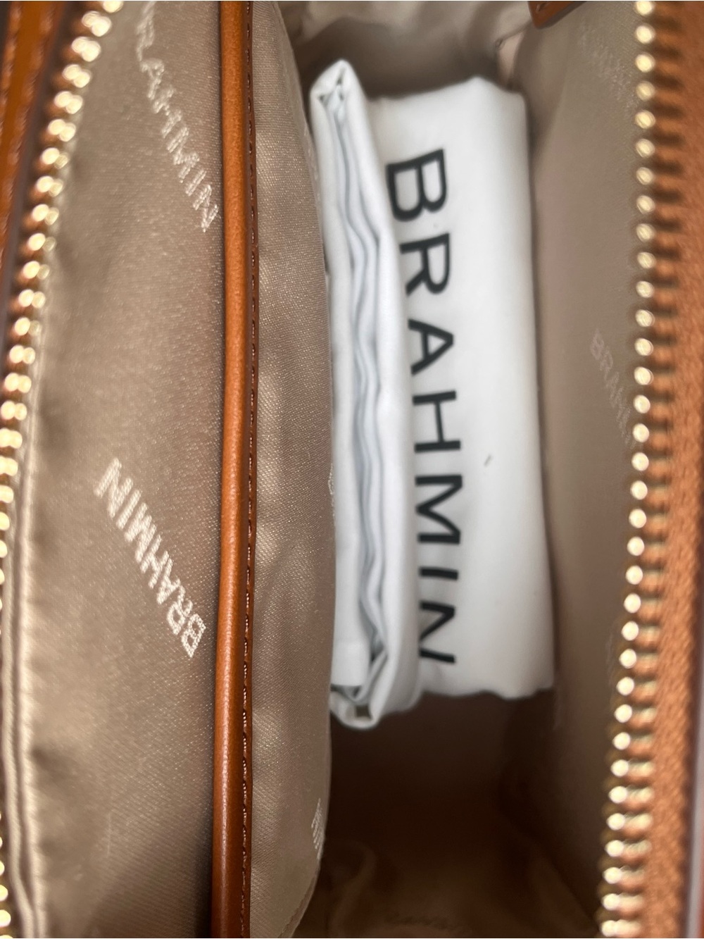 NWT BRAHMIN TORI in SADDLE HEROICA Smooth Leather Crossbody - Picture 11 of 14